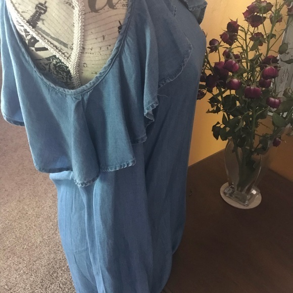 NWT Michael Kors Cold Shoulder Jean Dress XS - Picture 6 of 7